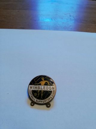 Rare Wimbledon Football Supporters Club Gilt Enamel Pin Badge