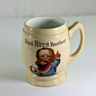 Antique Villeroy And Bach German Hires Root Beer Advertising Mug