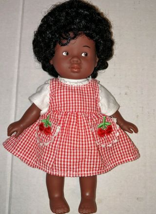 Corolle Doll “zelie” 8” Full Vinyl Rare African American Toddler Aa Dark Skin O
