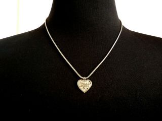 Christian Dior Necklace Choker Heart Simple Logo Rare