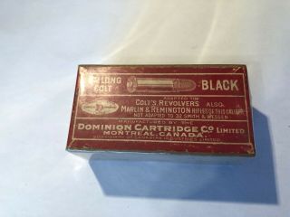 2 Pc.  Empty Dominion 32 Long Colt Black Powder Box,  Boxes.  Dated Aug.  2,  1929 Rare