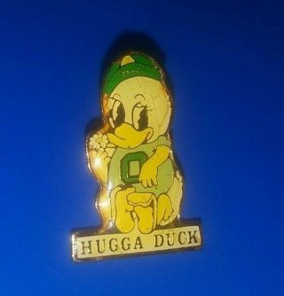 Vintage Disney University Of Oregon Hugga Duck Collectible Enamel Pin Rare