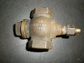 Antique Crane 1/2 " Brass Air Steam Whistle Valve Old Traction Engine Boiler