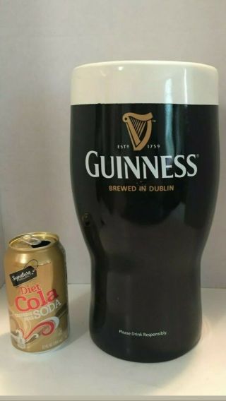 Guinness Irish Stout Pint Beer Glass Rare 12 " Tip Jar