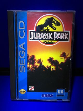 Jurassic Park Sega Cd Video Game Rare Sega Genesis Cd 1993 Jurassic Park Game