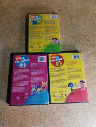 Nickelodeon Nick Jr.  Favorites Volumes 1,  3,  4 (RARE SET) (3 DVDS) 3