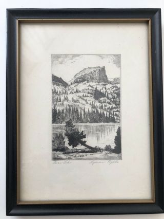 Vintage Lyman Byxbe Bear Lake Pencil Signed