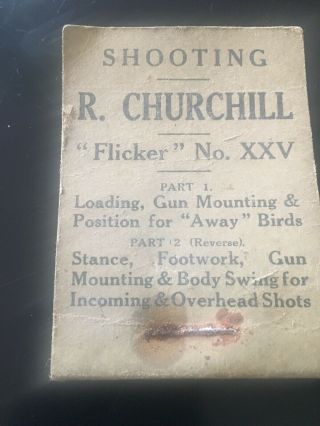 Extremely Rare 1930s R Churchill Shotgun “shooting “flicker Photograph Book