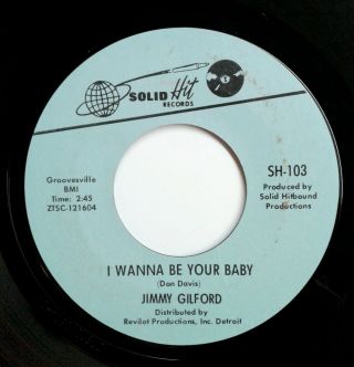 Rare Soul 45 Jimmy Gilford I Wanna Be Your Baby Heartbreaker Nm Solid Hit