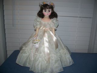 Vintage Elise Brunette Bridesmaid Doll 17 " W/ Tag By Madame Alexander