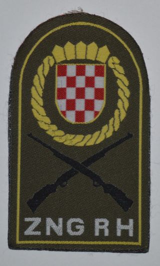 Zng Rh Croatia Army Sleeve Patch 1991 War Croatian National Guard Rare