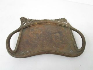 Antique Art Noveau Cast Iron Tray 13 " By 9 "