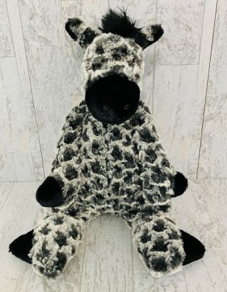Rare Jellycat Chequer Zebra Plush Retired Stuffed Animal 17” Checkered B