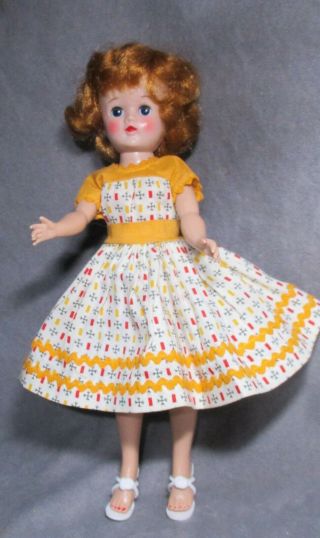 Vintage Ideal Clothes For Little Miss Revlon - Gold Print Skirt & Blouse