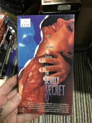 The Deadly Secret Aip Sexy Sleaze Rare Oop Vhs Big Box Slip