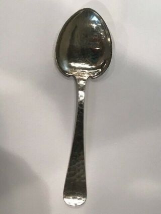 Antique Sterling Silver Kalo 11 Hand Wrought Hammered Serving Spoon 6 1/2 "