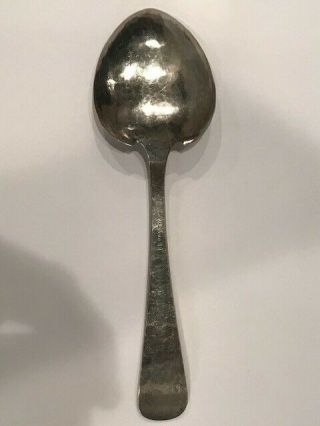 Antique Sterling Silver Kalo 11 Hand Wrought Hammered serving spoon 6 1/2 