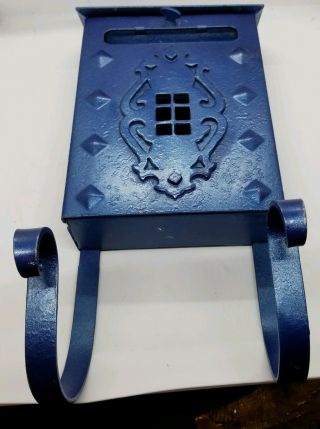 Arts Crafts Gothic Cast Iron Wall Mail Box Drop Door Newspaper Rack