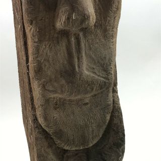 Large Vintage Hand Carved Wooden Model - Mans Face 14 