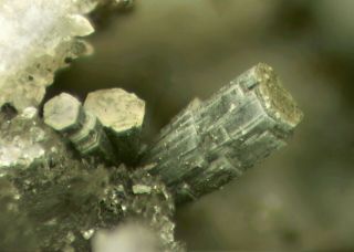 Very Rare Ewaldite Micro - Crystals With Donnayite - (y) “caps” - Mont Saint - Hilaire