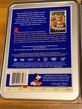 Walt Disney Treasures THE CHRONOLOGICAL DONALD VOL 2 1942 - 1946 DVD Box Tin Rare 3