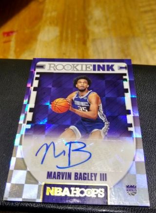 Marvin Bagley Auto Rc Refractor 2018 - 19 Panini Autograph Sp Rare Halo Rookie Ink