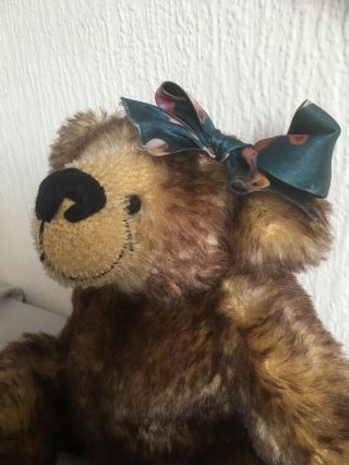 Vintage Mohair Bear Handmade By Lavender Lane Katie Jane Collectable Teddy 1996