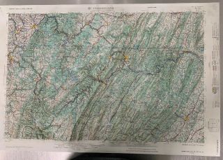 Cumberland Rare Army Map Services 1966 Raised Relief Map V501pnj173