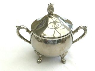 Vintage Silver Plated Sugar Bowl With Lid And Finial 1460891/893