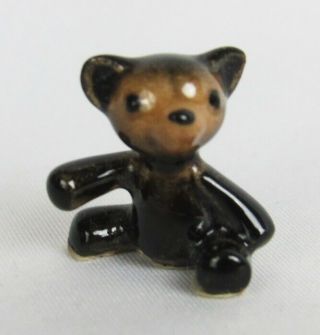 Vintage Hagen Renaker Rare ? Miniature Black & Brown Big Brother Teddy Bear