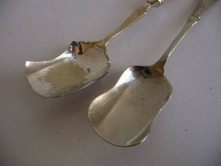 2 Vintage Silver Plated Stilton Cheese Scoop Spoons 3