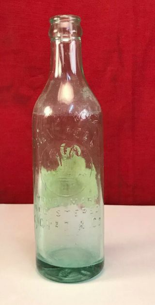 Antique Glass Bottle Gurd Montreal & Vet.  W.  Chamberlin Prescott