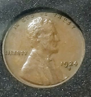 1924 - S Lincoln Wheat Penny Cent.  San Francisco.  Key Date And Very Rare.