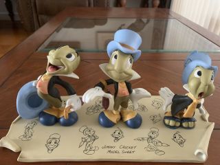 Disney Pinocchio Jiminy Cricket Model Sheet Ceramic Figurine Rare