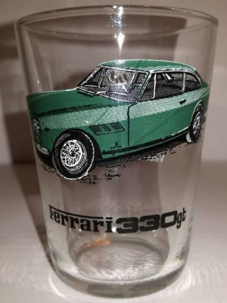 Ferrari 330gt Juice Glass - 2.  5 " X 3.  5 " - (made In France) - [rare]{nice Condition}