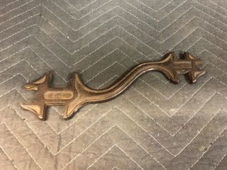 Old Antique Vintage Cast Farm Implement Tractor Wrench? Unique Curved Wrench