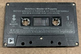 Metallica Master Of Puppets Rare Black Cassette Tape Only Elektra 1986
