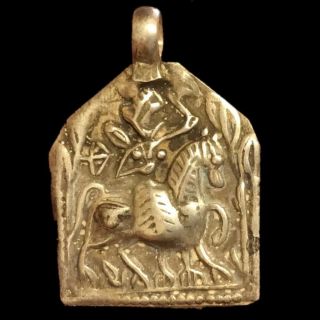 Very Rare Ancient Roman Horse & Rider Silver Pictorial Pendant 200 - 400 Ad (3)