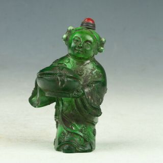 Chinese Exquisite Glaze Hand Carved Character Snuff Bottles Gl2044