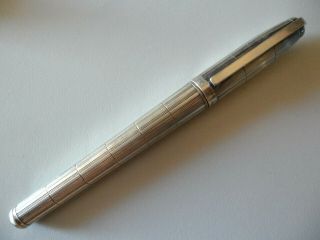 S.  T.  Dupont Fidelio Silver Plated Ballpoint Pen Made In France Rare Great Condit
