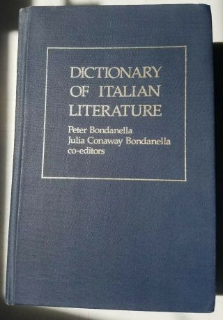 Vintage Italian Literature Peter Bondanella Rare