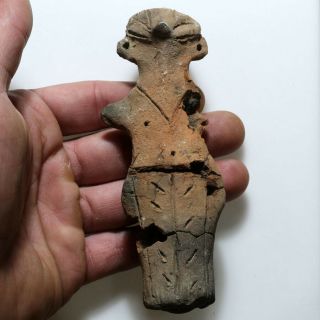 Very Rare Prehistoric Vincha Vinca Terracotta Male Alien Statue Ca 4500 Bc