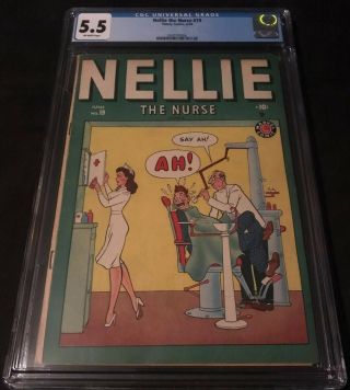 1948 Timely Nellie The Nurse 19 Cgc 5.  5 Golden Age Gga Extremely Scarce & Rare
