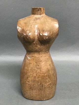 Carved Wood Dress Form Paper Mache Mold/sculpture - Torso