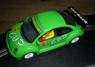 Scalextric Rare Vintage Vw Beetle Cup Touring Rally Car Quick Lights