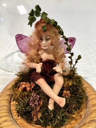Caron Stewart Artisan Ooak Fairy Pixie Elf Doll Earth Spirits “magic” 1999