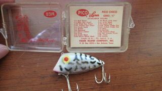Vintage Fishing Lure Pico Chico Series C Coach Dog Padre Island Bait W/box