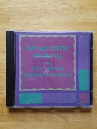 David Byrne & Richard Thompson An Acoustic Evening Rare Cd Red Phantom