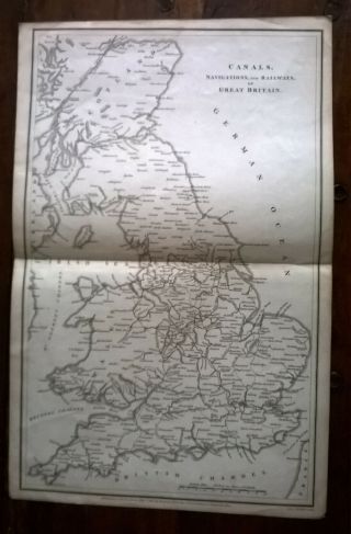 Map Of Canals,  Navigations And Railways Of Great Britain,  May 1st,  1818