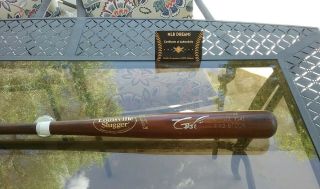 Rare Signed Cleveland Indians Padres Franmil Reyes Autographed Game Bat